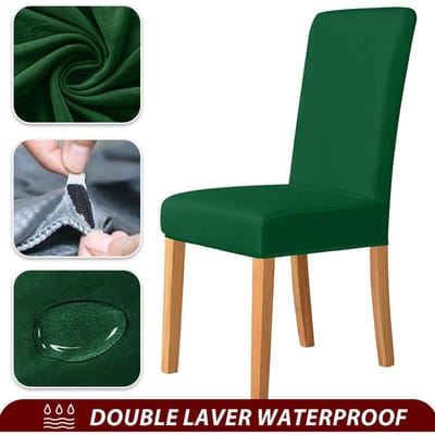 Elastische Waterdichte Stoelhoes Effen Spandex Eetkamer Stoelhoezen Stoelbeschermer Voor Restaurant Keuken Banket Stoelhoes 1 Piece black