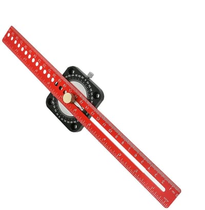 T-hoek Liniaal - Aftekeninstrument - Houtbewerking Tekenen - Dubbele Precisie Schaal - 30 cm - Aluminium