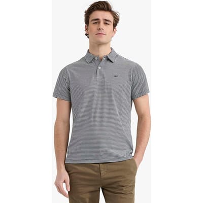 McGregor Stripe Polo Navy Size: M | Polo Shirts Outlet | Heren | Blauw