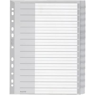 12760000 - Blank tab index - Plastic - Gray - Portrait - A4 - 297 mm