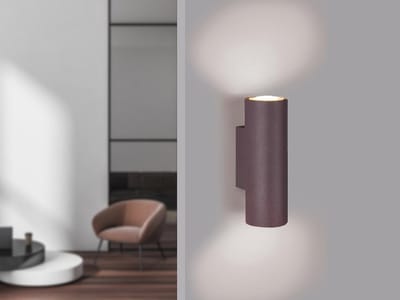 Wandlamp Marley met Roestkleur, 2 Lichtpunten zonder GU10