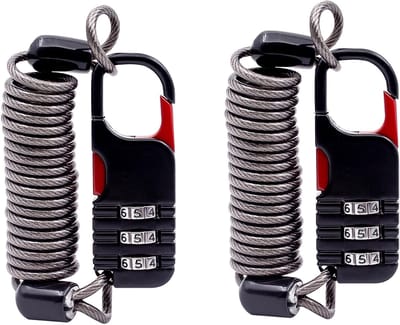 Fietsslot -Kettingslot -Lichtgewicht - Inklapbare Kabel 91cm - Dunne Veiligheidsslot voor Bagage - Snowboard - Fiets en Motorhelm
