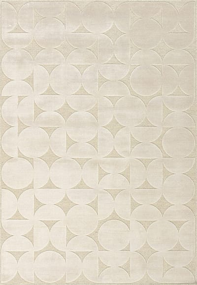Acsento Chiara 3164 Ivory Vloerkleed - 160 x 230 cm - Ivoor - Rechthoekig - Viscose, Wol, Polyamide - Eetkamer, Woonkamer, Slaapkamer - Geometrisch - Scandinavisch, Modern