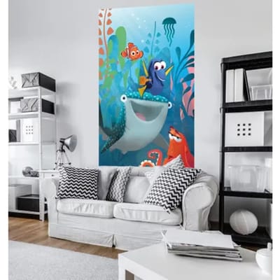 Komar Fotobehang Finding Dory Aquarel - Blauw - 2,50m X 150cm