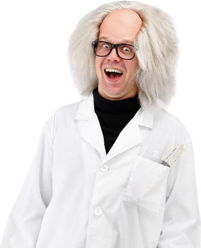 Folat - Pruik Einstein - Halloween Pruik - Halloween accessoires - Halloween outfit - Pruiken - enge pruiken