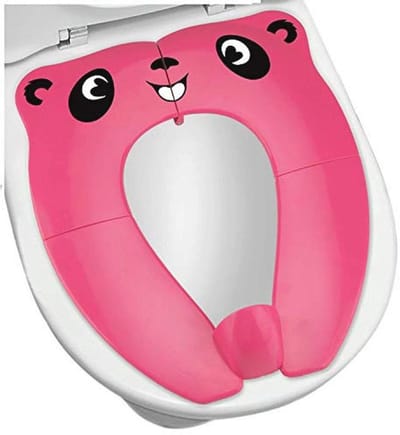 [Upgrade Version] Baby Toilet Reducer – RIGHTWELL Reis Opvouwbare Toiletzitje, Draagbaar, Voor Kinderen Baby (Roze)