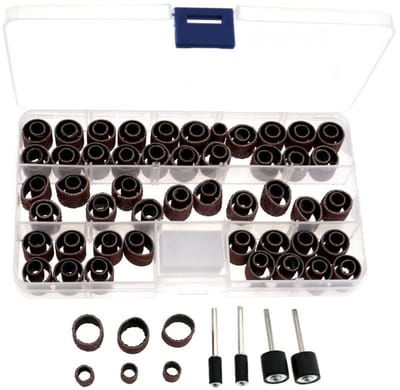 Dailygoods- Schuurmof - Hoogwaardige Siliconen Carbide - Geschikt voor Hout/Metaal/Rubber - Set van 104 - Voor Schuren/Polijsten - 12,5 mm Hoog - Schuurband