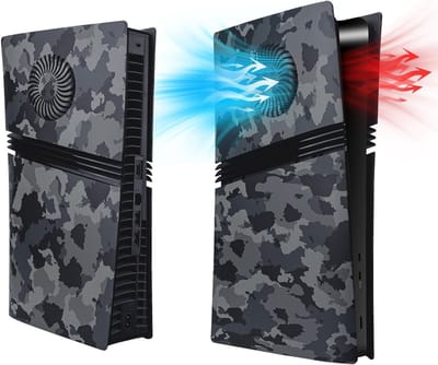 Vervangend Paneel voor PS5 Pro Digital Edition met Ventilatie voor Koeling - Camouflage Ontwerp, Perfecte Pasvorm en Duurzaam Materiaal