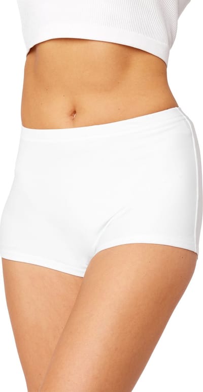 Merry Style HI-Leila Dames Zwembroek - Zwemshorts - Bikinibroekje - Elastische tailleband - Polyamide & Elastaan - Wit (0016) - 34