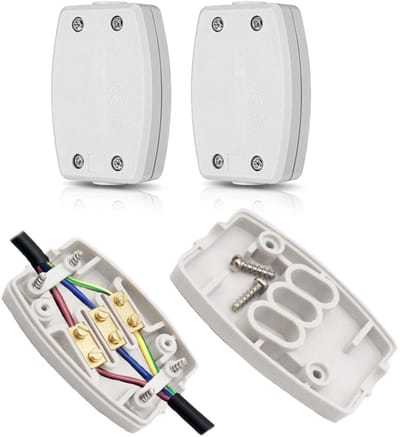 Elektrische aansluitdoos 3-terminal, 13A 250V, voor buitenverlichting, kabelverbinding en auto-elektronica - 2 stuks