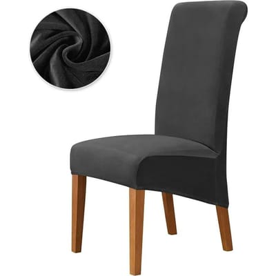 1 STKS Velvet Eetkamerstoelhoes Elastisch Superzacht Stoelhoezen Hoge Rug Effen Kleur Stoelhoezen Bruiloftsbanket el 1piece