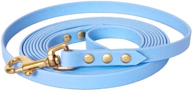 Hondenriem - BioThane® - Lichtblauw - 10 meter - 13mm - Kleine hond