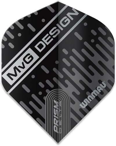 Dart Flights - Vliegjes Set - Precisie Darts Spelen - Extra Dik 100 Micron - Standaard Vorm - Zwart Grijs