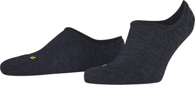 FALKE Keep Warm onzichtbar eenkleurig wol footies unisex blauw - maat 37-38