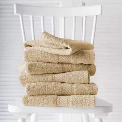 De Witte Lietaer Handdoeken Helene Sand 50 x 100 cm - 6 stuks - Katoen