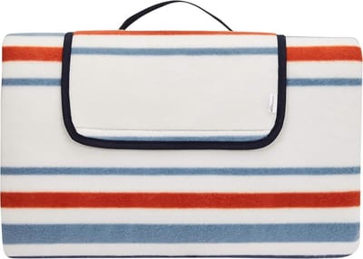 Famanu - Picknickkleed 200x200 cm waterdichte onderkant strepen marineblauw
