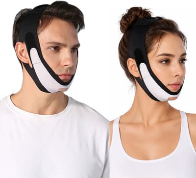 Dubbele Kin Verminderen Kinband – V-Lijn Gezicht Lift Band voor Vrouwen en Mannen, Strakkere Kaaklijn, Gezichtscontouren, Kaaktrainer met Ver-Infrarood Technologie