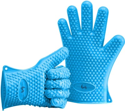 Allecto - Ovenhandschoenen - Handschoenen - Anti-slip - Blauw - Hittebestendig - Keuken en Gril