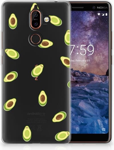 Nokia 7 Plus Siliconen Case Avocado