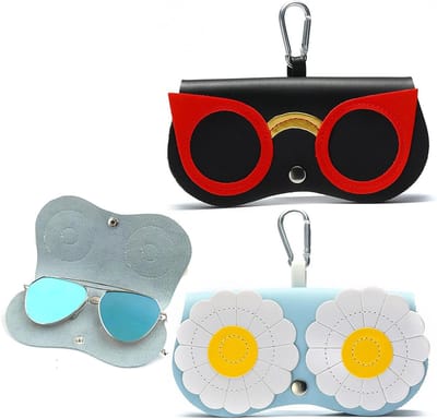 Draagbare en krasbestendige zonnebril etui, 2-delige set in meerdere kleuren, geschikt voor mannen en vrouwen, ideaal voor bescherming en opberging van brillen.