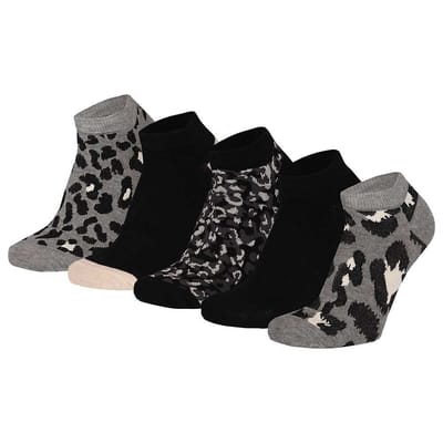 Apollo - Sneakersokken Dames - Grijs - Maat 36/41 - Enkelsokken dames - Sneakersokken dames maat 39 42 - Sneakersokken
