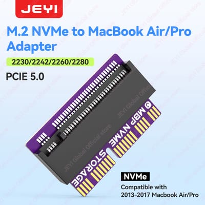 Jeyi M.2 Nvme Macbook Ssd Convert Adapter Voor Verbeterde Macbook Air Pro Retina Mid 2013-2017, Voor A1465 A1466 A1398 A1502