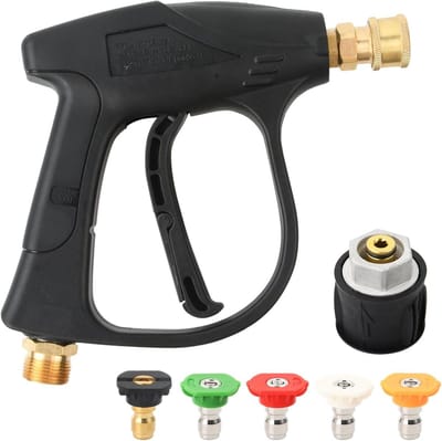 Hogedrukreinigerpistool voor auto's – 4000 psi – met 5 spuitmonden – tuinslang sproeikop – autowaspistool