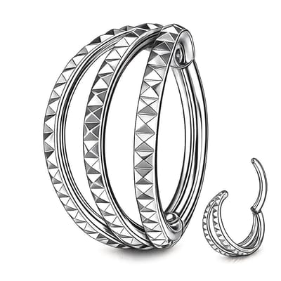 Segment Ring 1.2 x 8 mm Chirurgisch Staal – Helix Piercing – Tragus Piercing – Clicker Ring – Zilverkleurig