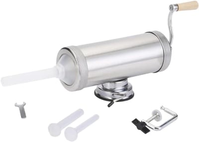 Worstmaker - Vleesvuller Vulsysteem - Worst Maken - Roestvrij Staal - 5 lbs - Zilver