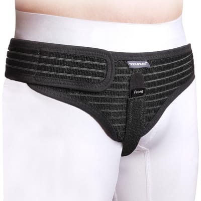 Ceinture Herniaire Velpeau Réglable Pour Douleur Inguinale Gauche Droite Sangle de Soutien de l'Aine Pour Hommes Femmes Récupération X Large noir