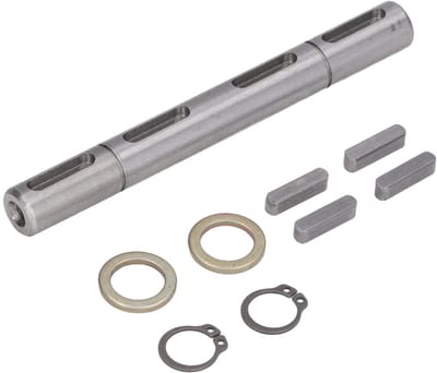 Dailygoods- Wormwiel Snelheidsreductiemiddel - Dubbele Uitgaande As - Gelegeerd Staal - Diameter 14 mm - Lengte 128 mm - Geschikt voor Stappenmotor - Reductiemiddel