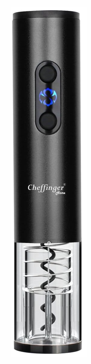Cheffinger Elektrische Kurkentrekker Wijn - Wijn Accessoires - Wijn opener - Zwart