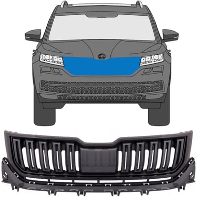 Zwarte grill voor Skoda Kodiaq 2016-2023 / Set