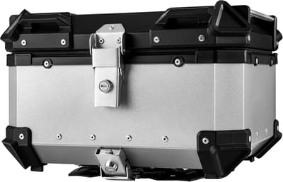 65L Aluminium Motorfiets Kofferbak – Motor Bagagebak - Motor Topkoffer - Waterdichte Bagagekoffer met Snelsluiting en Schokabsorptie – Wit