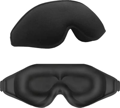 3D Slaapmasker - Zwart | Wimper Extentions / Lash Proof Masker | 25 x 10 cm | Fashion Favorite