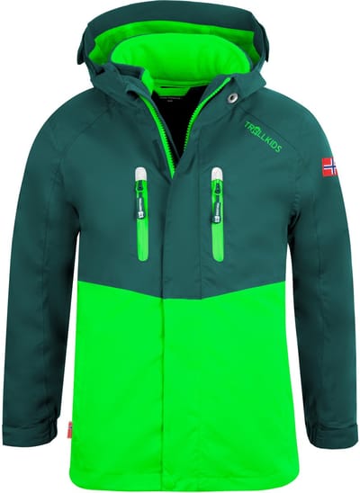 Trollkids Bryggen 3in1 Jas Groen 110 cm Kinderen