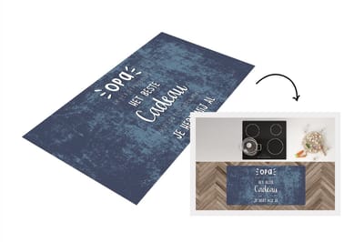Keukenloper - Loper keuken - Mannen cadeautjes - Opa - Spreuken - Het beste Cadeau - Quote - 120x60 cm - Keukenloper vinyl