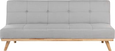 FROYA - Slaapbank 3-zits - Lichtgrijs - Polyester