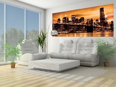 City Brooklyn Bridge New York City Photo Wallcovering