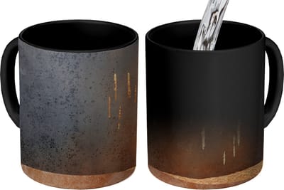 Magische Mok - Foto op Warmte Mokken - Koffiemok - Abstract - Goud - Design - Magic Mok - Beker - 350 ML - Theemok