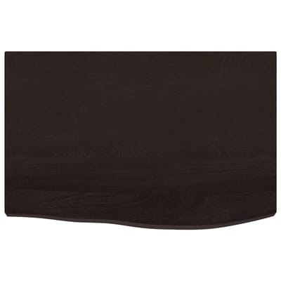 vidaXL - Tafelblad - 60x40x(2-4)cm - behandeld - massief - eikenhout - donkerbruin