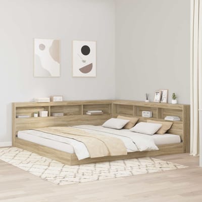 vidaXL - Opberghoofdbord - Sonoma - Eik - Bewerkt - hout