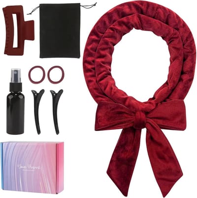 Haarkruller set - Hitteloze krulers - Haar stylen - Zonder hitte - 8-delig - Rood