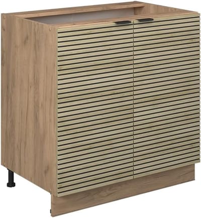 Keukenonderkast - Keukenmeubel - Keukenopslag - Met Legplank - 80 cm breed - Eiken