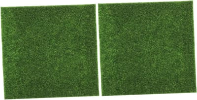 Kunstgras Matten - Nep Gras - Miniatuur Tuin - Levensecht Uiterlijk - 30x30 cm - Groen