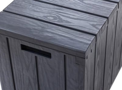 Coffre de jardin - En résine - MULTIBOX BRAVO - Gris anthracite - 270L - 117,5x45x56 cm