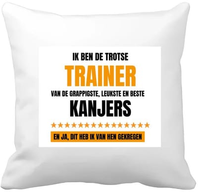 Akyol - trotse trainer Kussen hoes - Trainer - een trainer - sport - verjaardagscadeau - cadeau voor trainer - 40 bij 40 cm