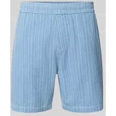 Korte broek met structuurpatroon en elastische band