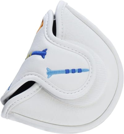 Golf Putterhoes - Mallet Hoes - Putter Beschermen - Magnetische Sluiting - 12 x 115 cm - Wit