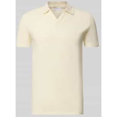 Slim fit Poloshirt met V-hals